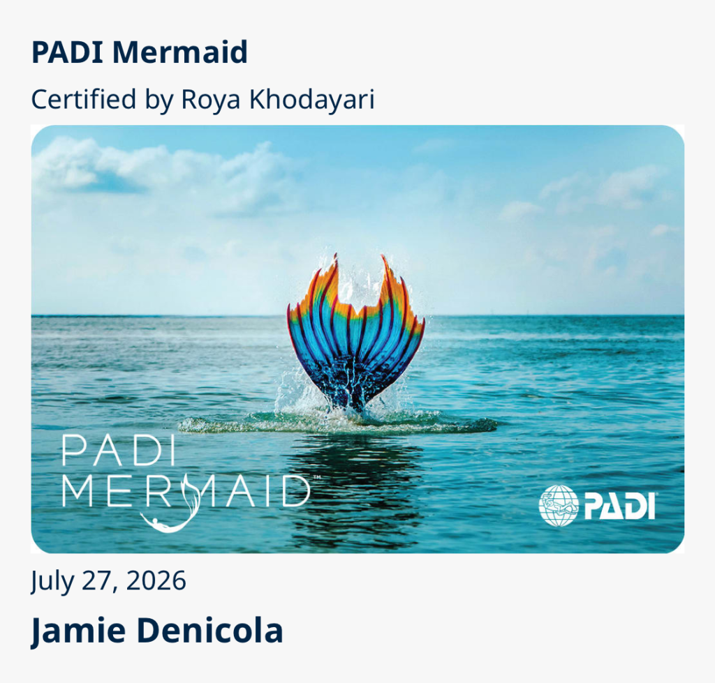 PADI Certified